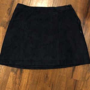 Abercrombie & Fitch blue suede skirt